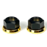 Achsmutter Set ELITE M9 Runwell schwarz - gold