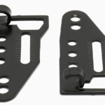 Strebenendplatten verstellbar schwarz