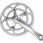 Kettenradgarnitur 2-fach  50/34 Zähne silber