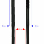 Speiche SAPIM Race 2/1.8 mm Inox schwarz 230 mm