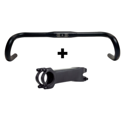 Lenker Randonneur und Vorbau Piranha 2 All black