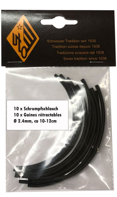 Schrumpfschlauch schwarz 10 x Ø 2.4mm
